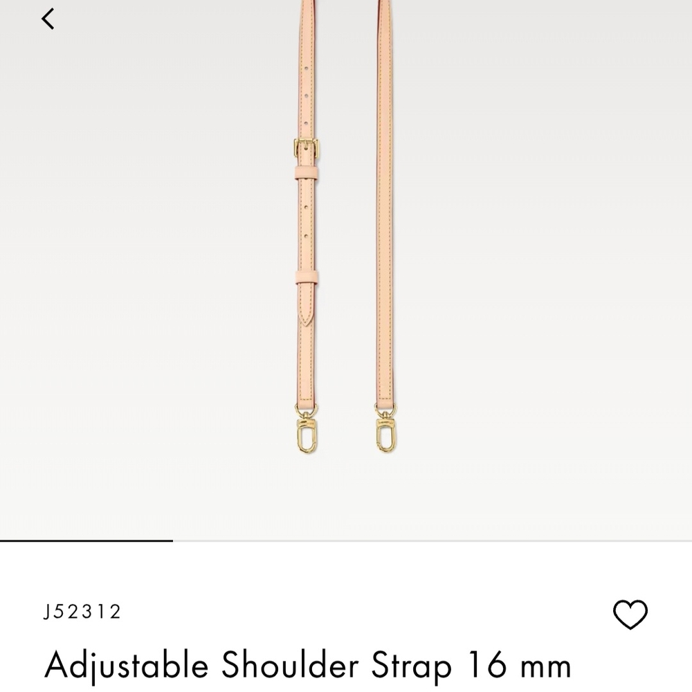 Louis Vuitton Pink and Gold Shoulder Strap